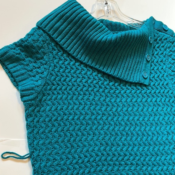 No Boundaries, green short sleeve, cowl neck, knit tunic sweater, XL - Picture 3 of 3